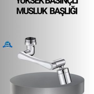 1080° Dönebilen Musluk Başlığı Robotik Kol Havalandırıcı Çok Yönlü Su Yönlendirme