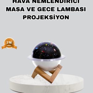 Aromaterapili USB Hava Nemlendirici – Projeksiyon Işıklı Sessiz ve Şık Tasarım