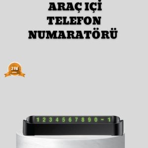 Çevirmeli Araç İçi Park Numaratörü – Alüminyum Gri Kolay Montaj ve Net Görünüm