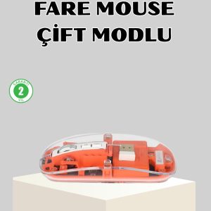 Bluetooth 5.0 & 2.4GHz Kablosuz Fare – 3 Cihaz Bağlantılı Hızlı Geçiş USB Alıcılı