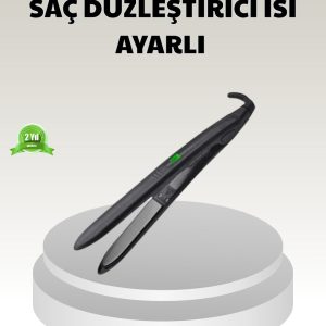 Dijital Ekranlı Isı Ayarlı Saç Düzleştirici –  Titanyum Plaka Seyahat Dostu Tasarım