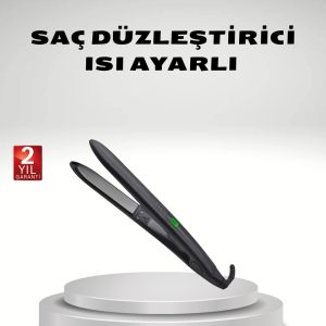 Isı Ayarlı Saç Düzleştirici Titanyum Seramik Plaka Dijital Ekran