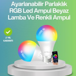 Uzaktan Kumandalı Akıllı LED Ampul Enerji Tasarruflu