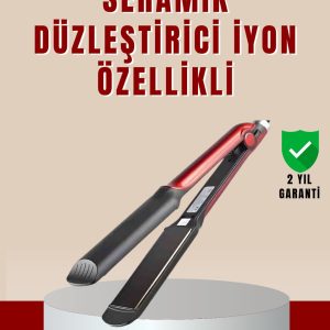 Profesyonel Saç Düzleştirici – 360° Döner Kablo ve Kompakt Tasarım