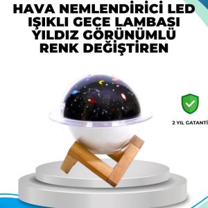 Gece lambası özellikli taşınabilir nemlendirici ve aromaterapi cihazı USB girişli