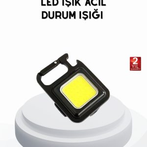 Mini 800 Lümen LED El Feneri – USB Şarjlı 3 Kademeli Işık Şişe Açacaklı Taşınabilir Tasarım