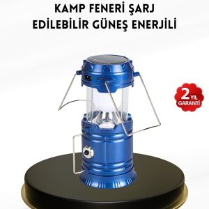 Solar Kamp Lambası Kızak Sistemli Şarjlı Taşınabilir Doğa Yürüyüşü Işığı