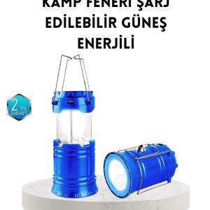 Güneş Enerjisiyle Çalışan Kamp Feneri Hafif Portatif Uzun Ömürlü