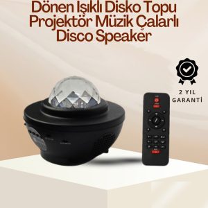 Yıldız & Okyanus Dalga Projektörü – Bluetooth / USB Hoparlörlü