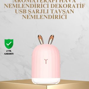Tavşan Kulak Tasarımlı 200 ml USB Aroma Difüzör ve Hava Nemlendirici