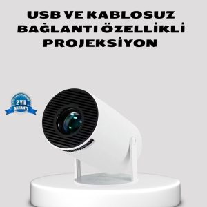 HDMI USB Bağlantılı 4K Destekli Taşınabilir Projeksiyon Cihazı