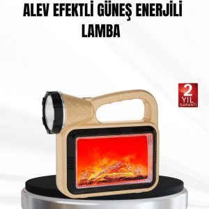 Solar Alev Işığı COB Teknolojili Taşınabilir El Feneri ve Kamp Lambası