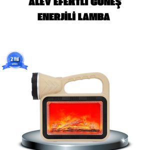 Alev Efektli Solar Lamba COB Işıklı Taşınabilir Bahçe Kamp Aydınlatma