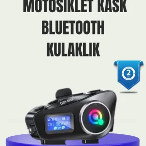 IP65 Suya Dayanıklı Kask Bluetooth Kulaklık LCD Ekranlı