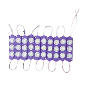 Parmak Lamba 3 Ledli Mor     12V (10 Lu) Set