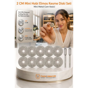 10 ADET  20mm Elmas Kesici Disk Seti Mini Cam Metal Ahşap Kesme Ucu 723231