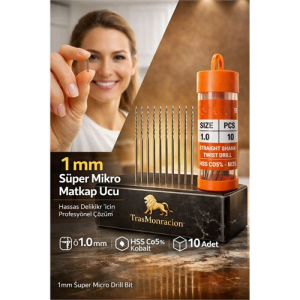 1 mm Süper Mikro İnce HSS Kobalt Mikro Matkap Ucu Seti (10'lu) 723194