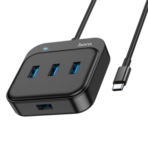 Hoco HB31 4in1 Type-C to 4x USB3.0 HUB Çevirici Dönüştürücü Adaptör 0.2m-(5775)