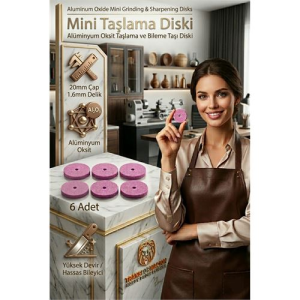 20mm Mini Taşlama Diski Metal Bileme ve Çapak Alma Taşı 6 ADET 723236