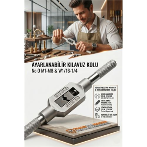 HSNET Kılavuz Kolu M1-M8 Ayarlı Vida Diş Açma Aparatı No:0 723240