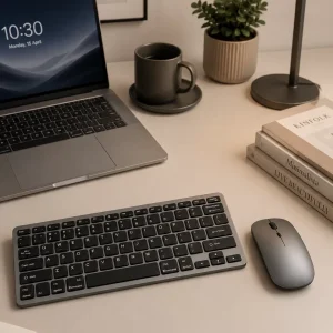 Bluetooth ve 2.4G Destekli Kablosuz Klavye Mouse Seti Şarj Edilebilir