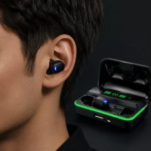 Bluetooth 5.1 Oyuncu Kulaklığı LED Ekranlı Powerbank Kulaklık