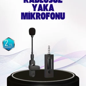 360 Derece Ses Algılamalı Type C Şarjlı Yaka Mikrofonu