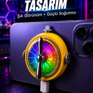 RGB Işıklı Manyetik Telefon Oyun Soğutucu Fan