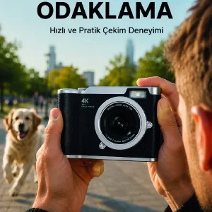 Otomatik Odaklamalı 4K Dijital Kamera 2.4 İnç HD Ekran